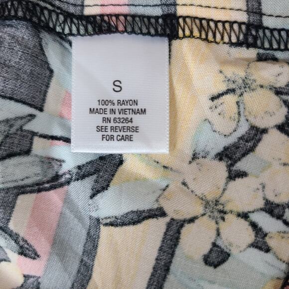 Roz & Ali Women S Black Fairy Core Floral Stripe Whimsy Paste Goth Boho Blazer - Picture 4 of 15